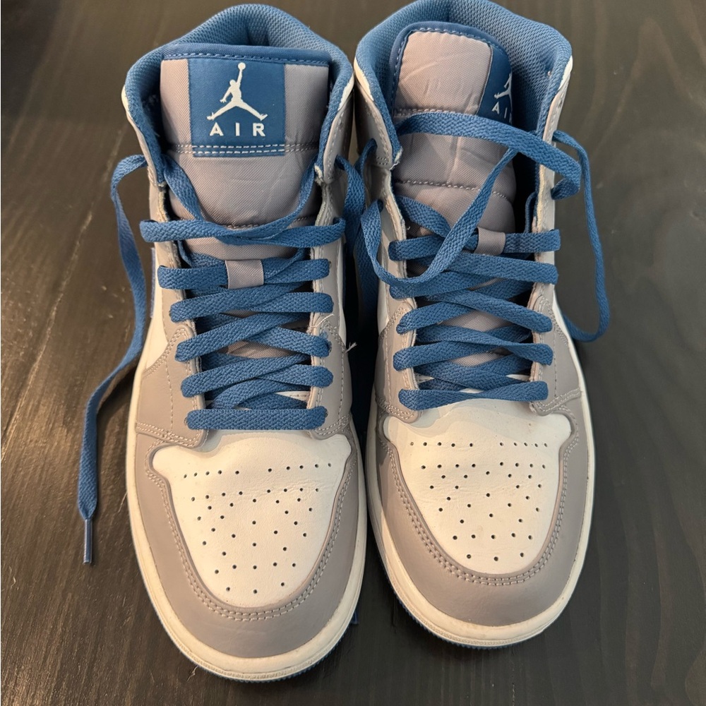 Nike Air Jordan Mid Blue/Wolf Gray/White size 9